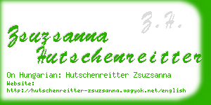 zsuzsanna hutschenreitter business card